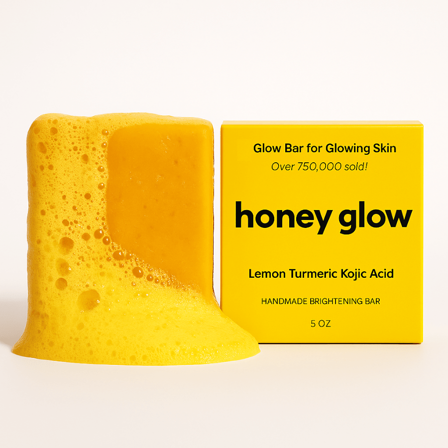 Honey Glow Lemon Turmeric ✨ & Kojic Acid Brightening Soap Bar