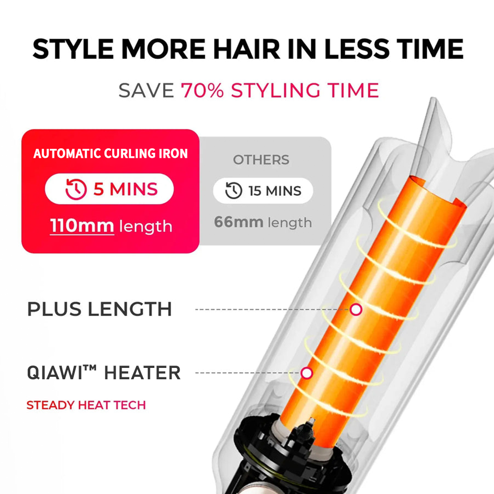 ⭐⭐Final 4 Hours: 60% OFF Automatic Curling Iron!