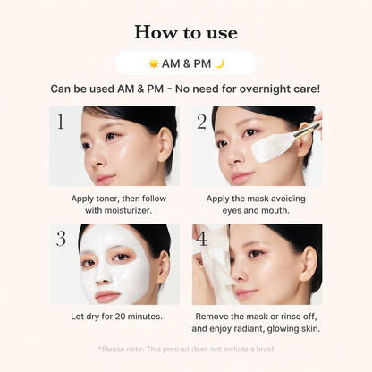 Collagen Glazed MilkyGlow Wrapping Mask (20-Min Use) + Collagen Glow Booster MilkSerum