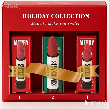 Cilifer Merry Dickmas Funny Lipstick Holiday Collection